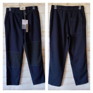Sandrine Rose x Free People Patchwork Stripe Jeans Blue Women's Size 27 Cotton